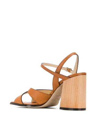 Shop Jimmy Choo Joya 85mm Sandals In Brown