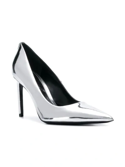 Shop Tom Ford Patent Pumps In Silver