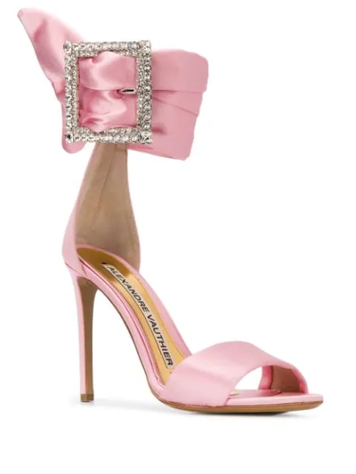 Shop Alexandre Vauthier Yasmin 105mm Buckled Sandals In Pink