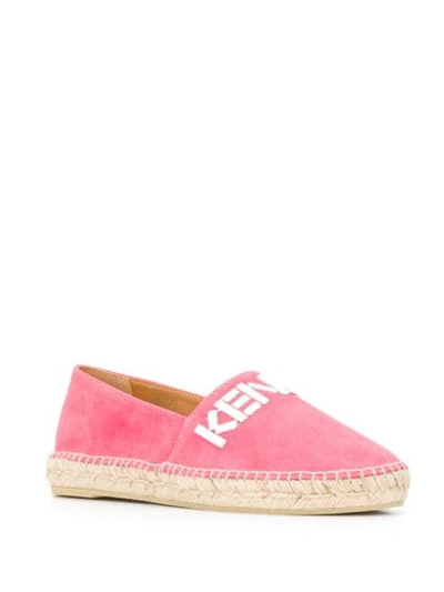 Shop Kenzo Logo-appliqué Espadrilles In Pink