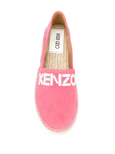 Shop Kenzo Logo-appliqué Espadrilles In Pink