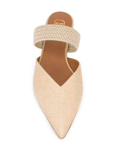 Shop Malone Souliers Maisie Pointed-toe Mules In Neutrals