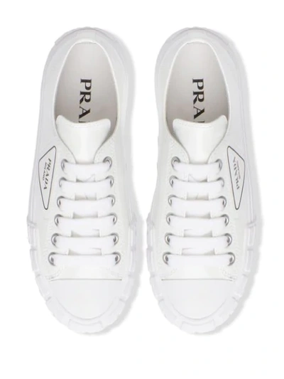 Shop Prada Wheel Low-top Sneakers In White