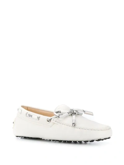 Shop Tod's Gommino Driving Shoes In White