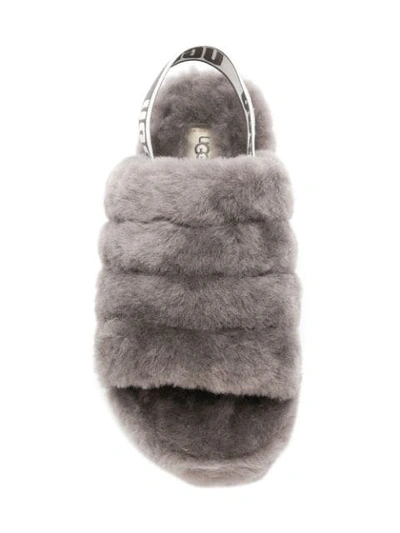 Shop Ugg Slingback Woolly Slippers In Grey