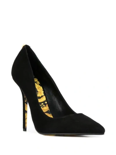 Shop Versace Medusa Charm Pumps In Black