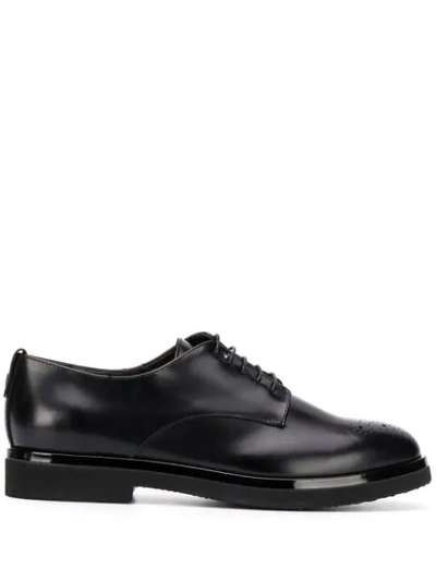 Shop Agl Attilio Giusti Leombruni Round-toe Lace-up Brogues In Black