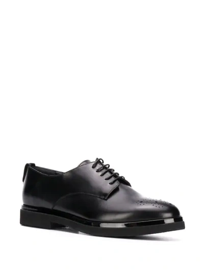 Shop Agl Attilio Giusti Leombruni Round-toe Lace-up Brogues In Black