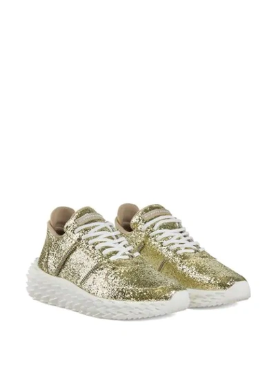 Shop Giuseppe Zanotti Urchin Glitter Sneakers In Gold