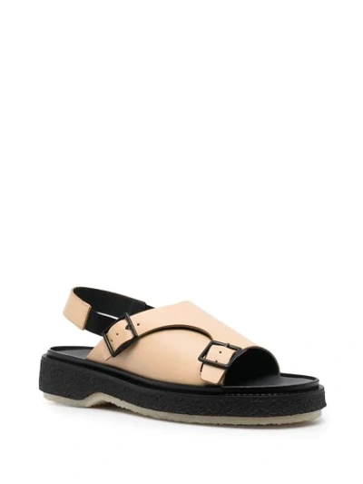 Shop Adieu Chunky Double-buckle Sandals In Neutrals