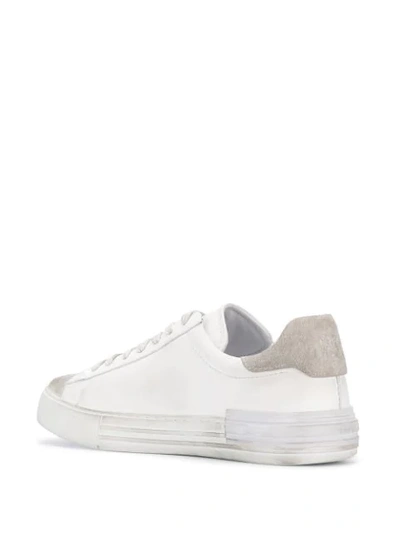 Shop Hogan Contrast Panel Low-top Sneakers In White
