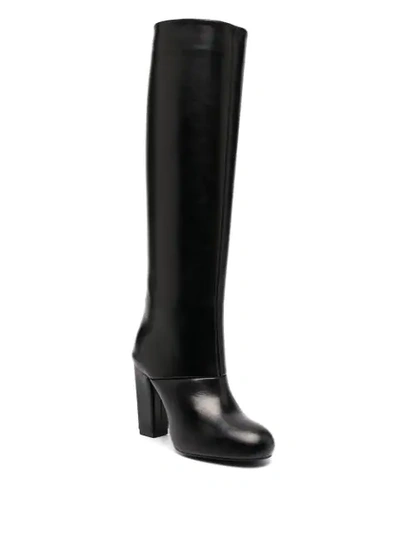 Shop Lemaire Knee-length Boots In Black