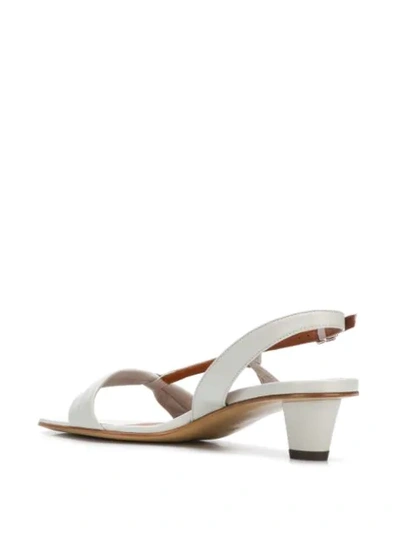 Shop Michel Vivien Hiro Asymmetric Sandals In Grey