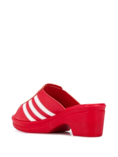 Shop Adidas X Lotta Volkova X Lotta Volkova Trefoil Logo Mules In Red