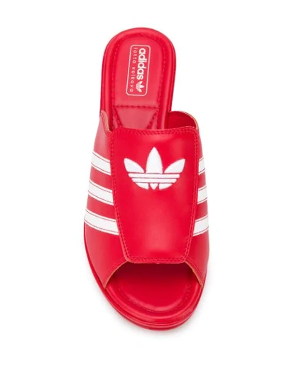 Shop Adidas X Lotta Volkova X Lotta Volkova Trefoil Logo Mules In Red