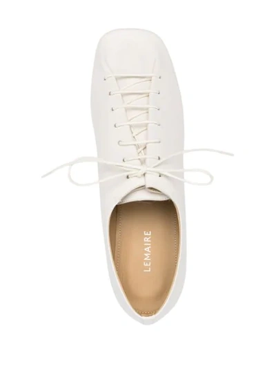 Shop Lemaire Lace-up Tapered Heel Pumps In White