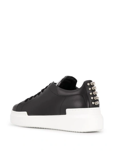 Shop Philipp Plein Statement Low-top Sneakers In Black