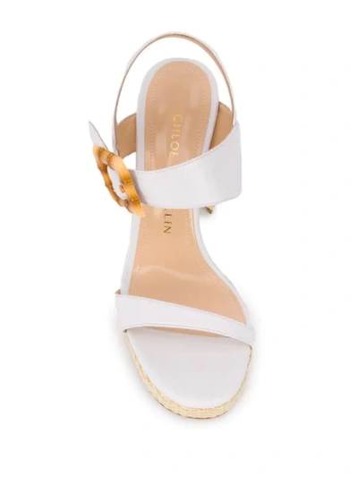 Shop Chloe Gosselin Amber 115mm Sandals In White