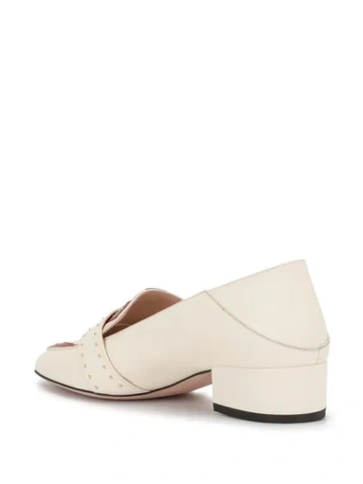 Shop Bally Janelle 35mm Studded Pumps In Neutrals