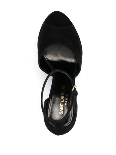 Shop Saint Laurent Jodie 140mm Platform Sandals In Black
