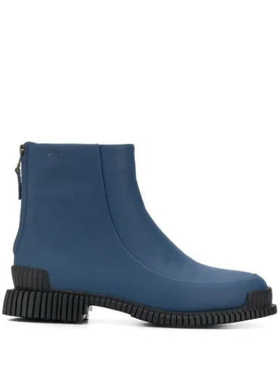 Shop Camper Pix Zip-up Ankle Boots In Blue