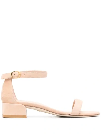 Stuart Weitzman Nudist June Leather Sandals In Neutrals