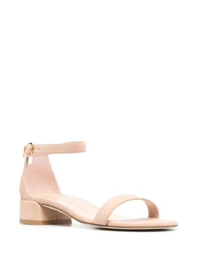 Stuart Weitzman Nudist June Leather Sandals In Neutrals