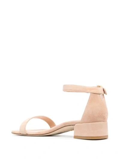 Stuart Weitzman Nudist June Leather Sandals In Neutrals