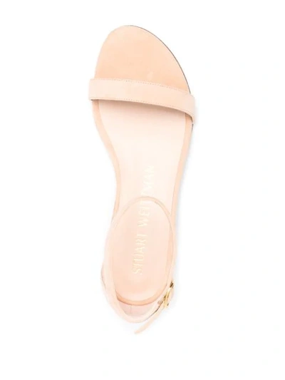 Stuart Weitzman Nudist June Leather Sandals In Neutrals