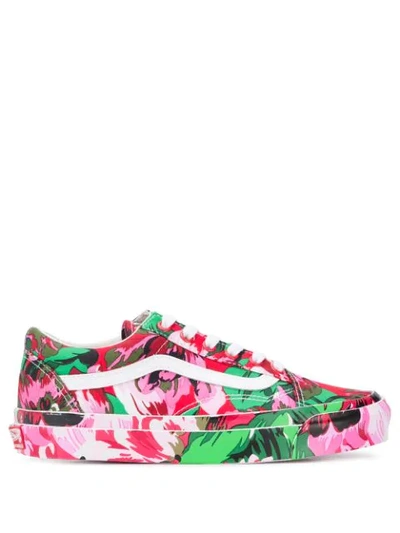 Shop Kenzo X Vans Floral-print Old Skool Sneakers In Pink