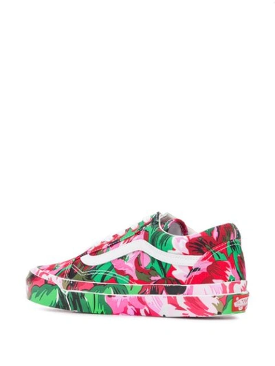 Shop Kenzo X Vans Floral-print Old Skool Sneakers In Pink
