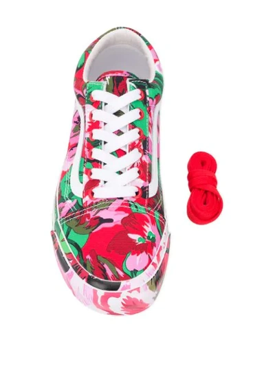 Shop Kenzo X Vans Floral-print Old Skool Sneakers In Pink