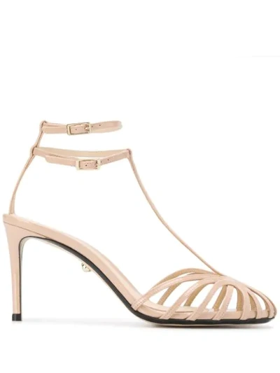 Shop Alevì Strappy Sandals In Neutrals