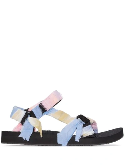 Shop Arizona Love Panelled Knotted Flat Sandals In Pink