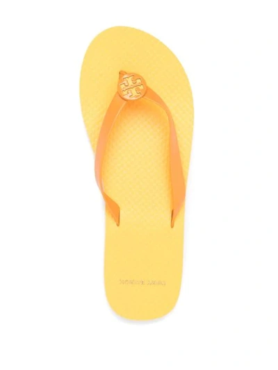 Shop Tory Burch Mini Minnie Flip-flops In Yellow