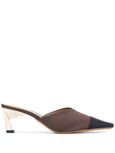 Shop Marni Slip-on Mules In Brown