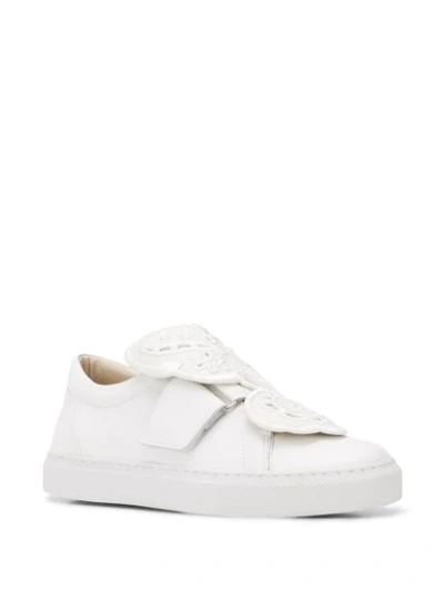 Shop Sophia Webster Butterfly Sneakers In White