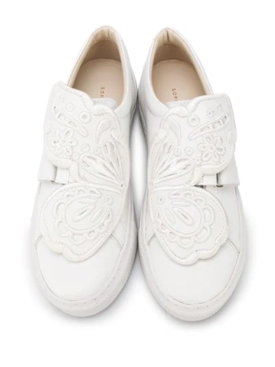 Shop Sophia Webster Butterfly Sneakers In White