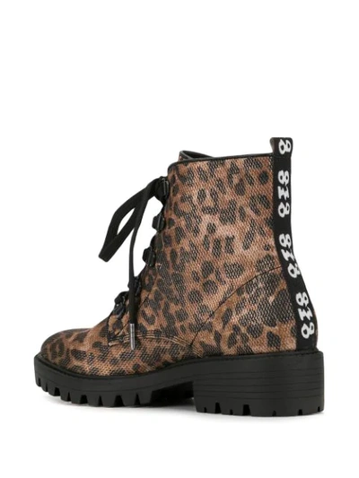 Shop Kendall + Kylie Leopard Print Boots In Brown