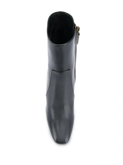Shop Saint Laurent Jane 90 Zip Boots In Black