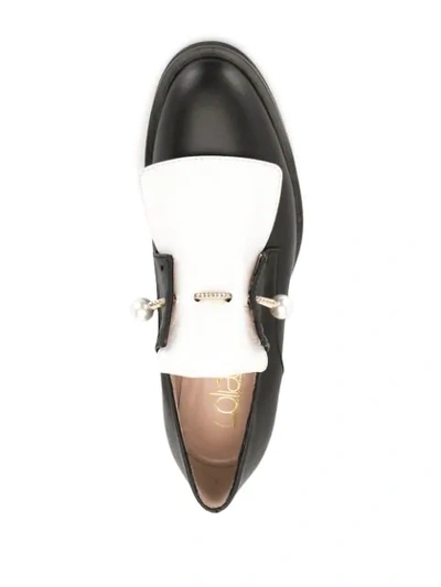 Shop Coliac Pearl Bar Pin Oxford Shoes In Black