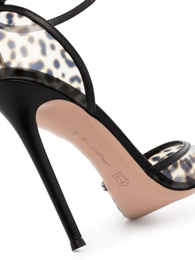 Shop Gianvito Rossi Plexi 110mm Leopard Print Pumps In Black