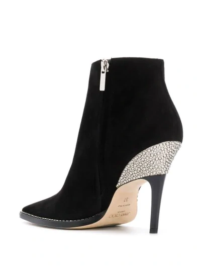 Shop Jimmy Choo Brecken 100mm Pointed-toe Boots In Black