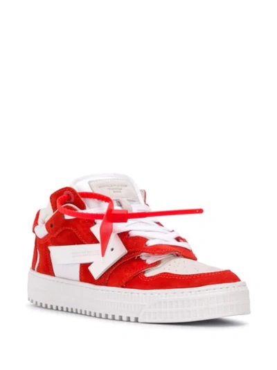 Shop Off-white Arrow Low-top Sneakers In Red