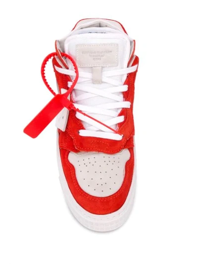 Shop Off-white Arrow Low-top Sneakers In Red