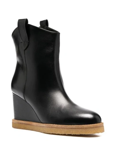 Shop Ba&sh Cristina Wedge Ankle Boots In Black