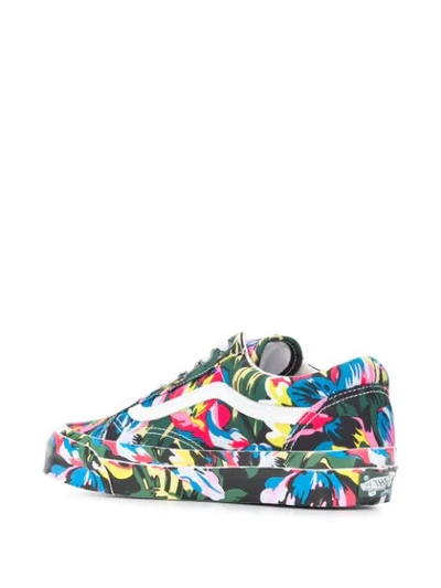 Shop Kenzo X Vans Floral Print Old Skool Sneakers In Green