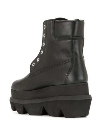 Shop Sacai Platform Sole Ankle Boots In Black