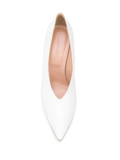 Shop Christian Wijnants Block Heel Pumps In White