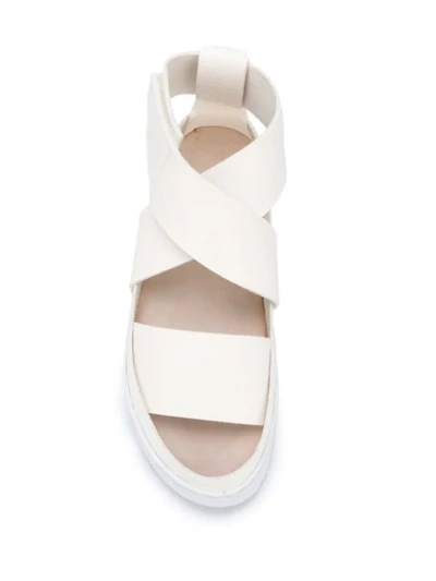 Shop Trippen Current F 40mm Sandals In White